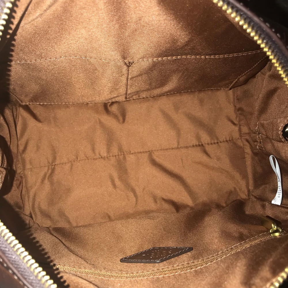 NWT 🛍 Fossil Brown Croco Leather Sydney Satchel - Picture 4 of 5